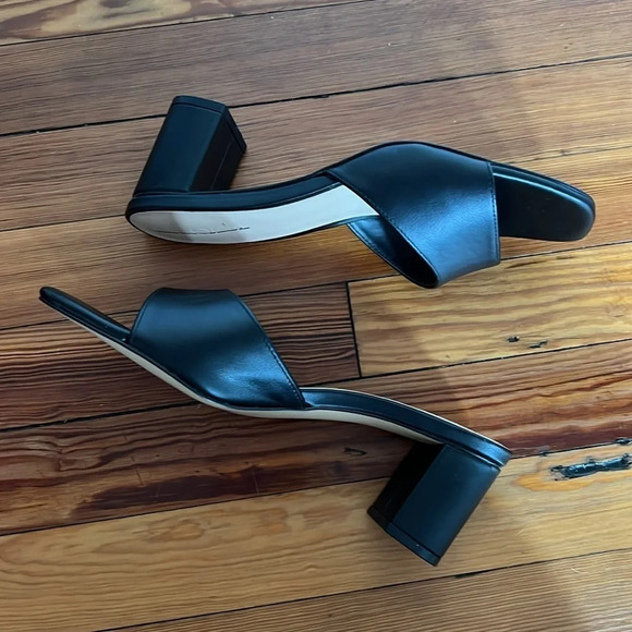 LOFT Open Toe Block Heel Mule Sandals in Black - Size 8.5 - Picture 8 of 12